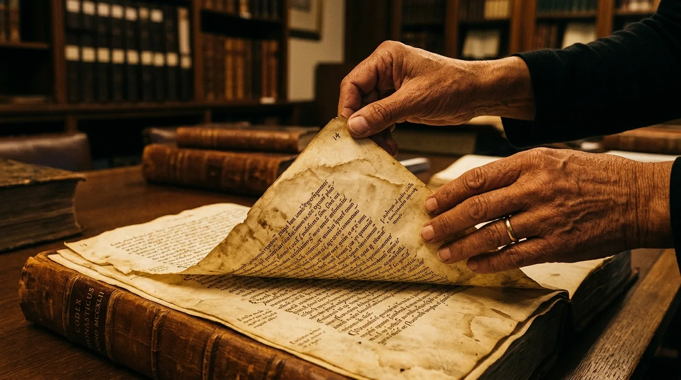 Close-up of the Bill of Rights document under warm archival light — first ten amendments to the US Constitution