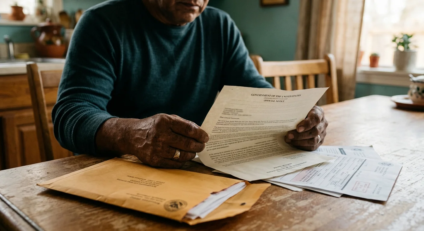 Hands holding an immigration document at a kitchen table, USCIS adjustment of status memo 2026