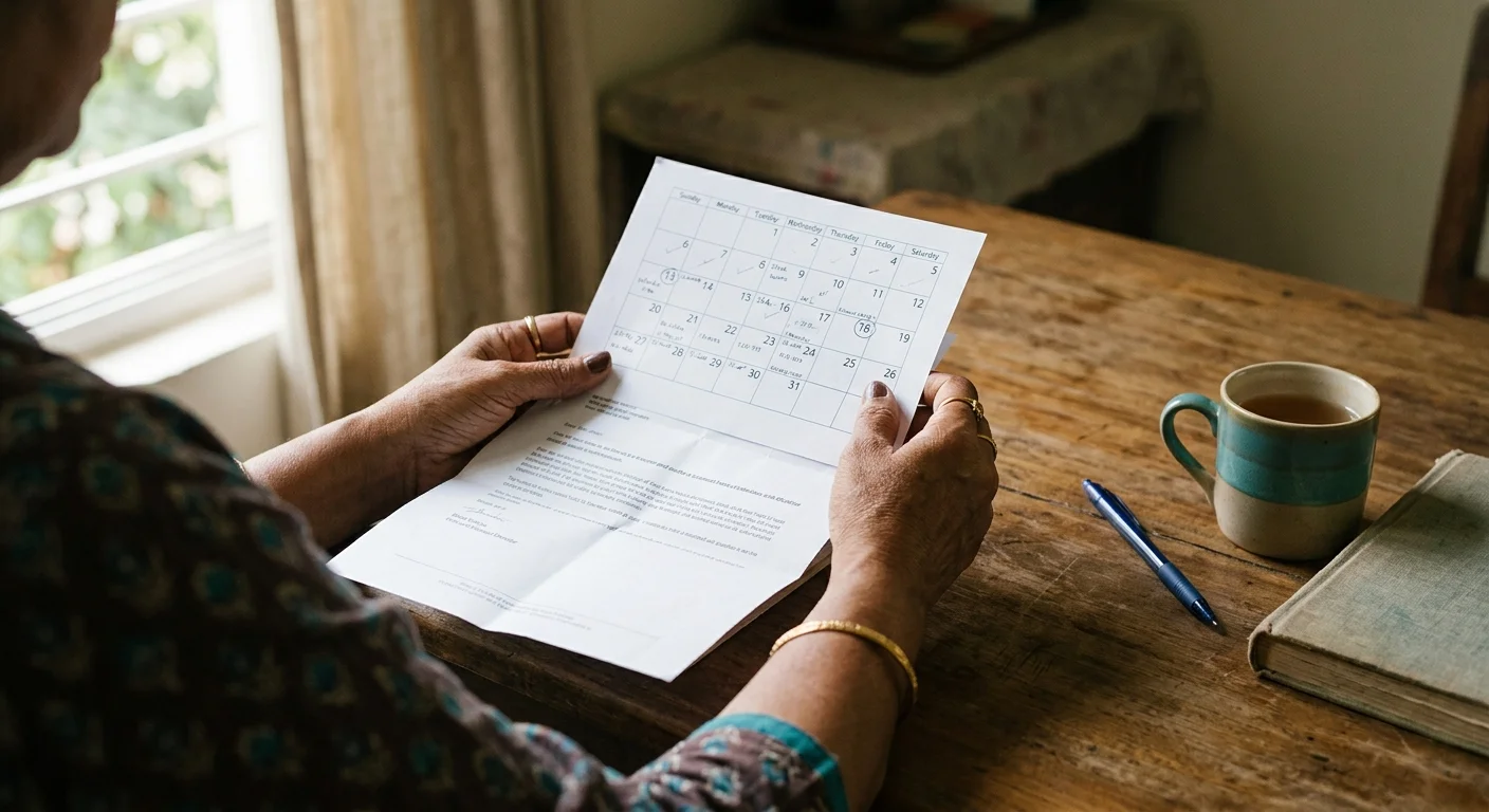 A person reviewing immigration documents and a calendar at a desk — visa bulletin priority date planning